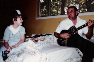 Cousin Kristi and Grandpa - 1981